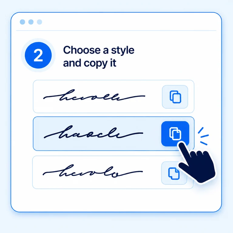 Several cursive styles ready to compare